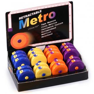 Cinta métrica automática Metro. Expositor