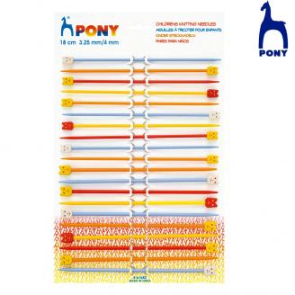 INFANTIL agujas de tricotar de 18 cm. Surtido - PONY