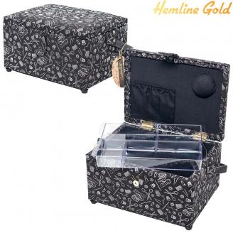 Costurero caja metal Hemline gold Premium, para regalar