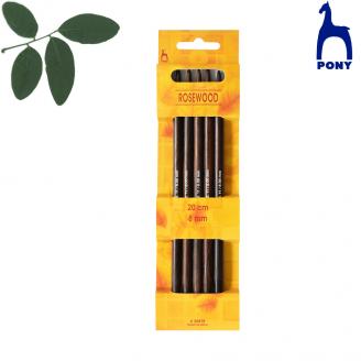 ROSEWOOD agujas de dos puntas de 20 cm - PONY