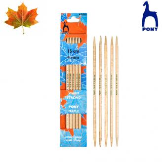 MAPLE agujas de dos puntas de 15 cm - PONY